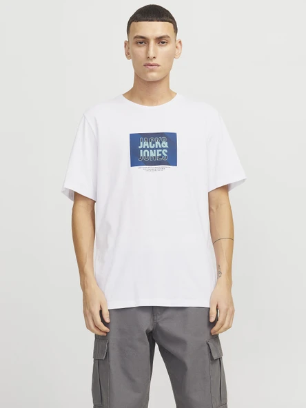 JACK JONES Yazı Baskılı Erkek Tişört 12268477 - 2