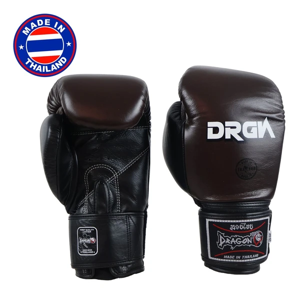 DragonDo DRGN-G4 Hakiki Deri Boks Eldiveni Muaythai Kick Boks Eldiveni Kahverengi