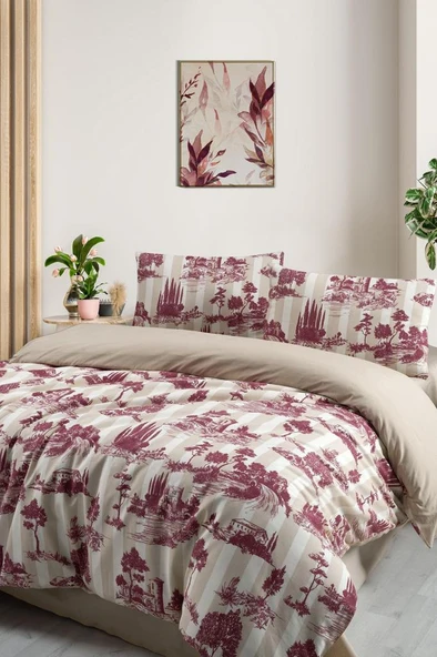 Çift Kişilik Nevresim Takımı Helena Krem - 200x220