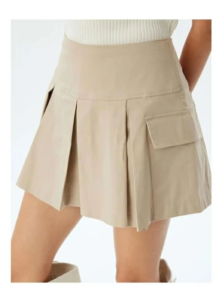 Pileli Kız Çocuk Mini Etek - 2