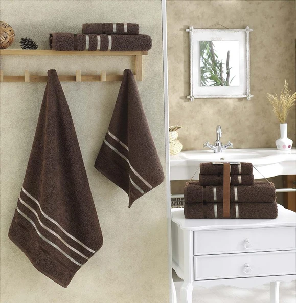 Banyo Havlu Seti 4 Lü Bale Premium - 70X140cm x2 / 50x90cm x2 - 1