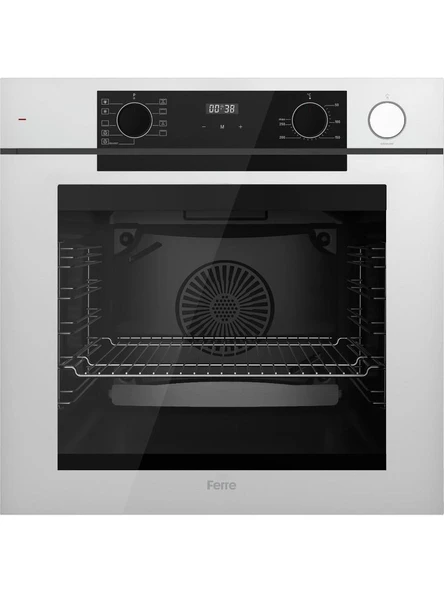 Ferre Steamart-Fryart-Sılentart Serisi Beyaz Set (SS036 + QEP64CB +D064-SA ) - Emaye Izgara - 75 cm Ocak - Resim 4