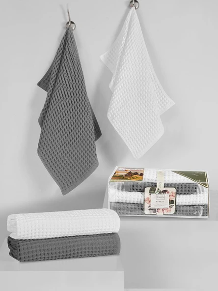 Plaj Havlusu 4 Lü Havlu Takımı Torshon Korent 40x80 - 70X140cm x2 / 50x90cm x2 - 5