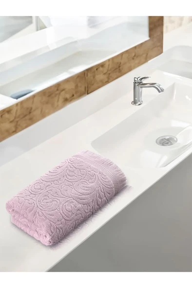 Esra Jakarlı Banyo Havlusu 70x140 Cm Gül Kurusu 70x140 - 3