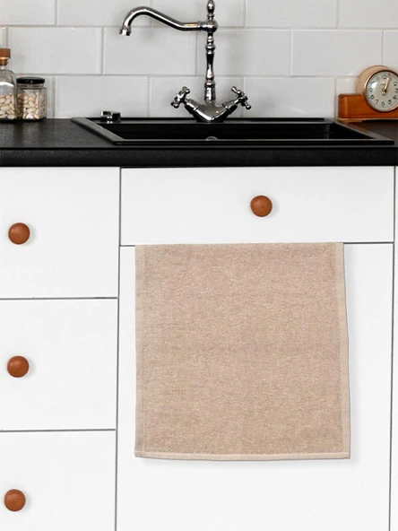 Mutfak Havlusu Seti Lina Doğal Tonlar – 4 lü Soft Touch Serisi 30x50 cm - 6