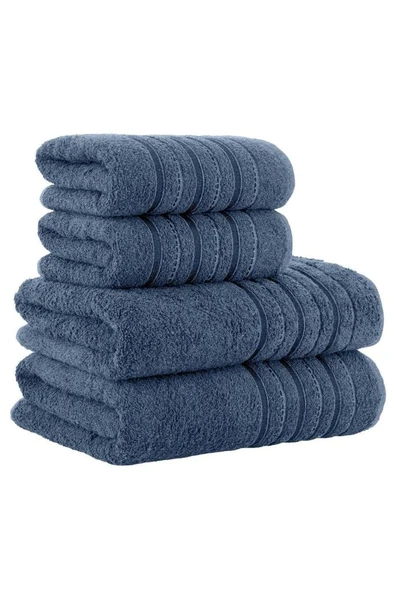 4 Lü Banyo Havlusu Seti Dora Indigo - 70x140 - 5