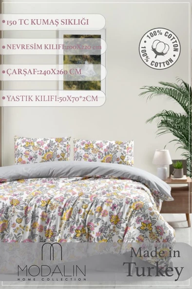 Flora Çift Kişilik Nevresim Takımı - 5