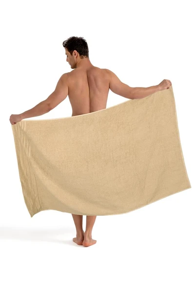 4 Lü Banyo Havlusu Seti Dora Bej - 70x140 - 6