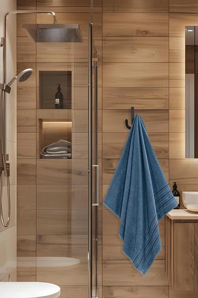 4 Lü Banyo Havlusu Seti Dora Indigo - 70x140