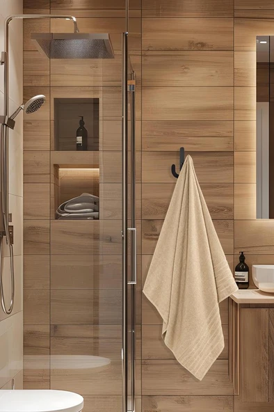 4 Lü Banyo Havlusu Seti Dora Bej - 70x140