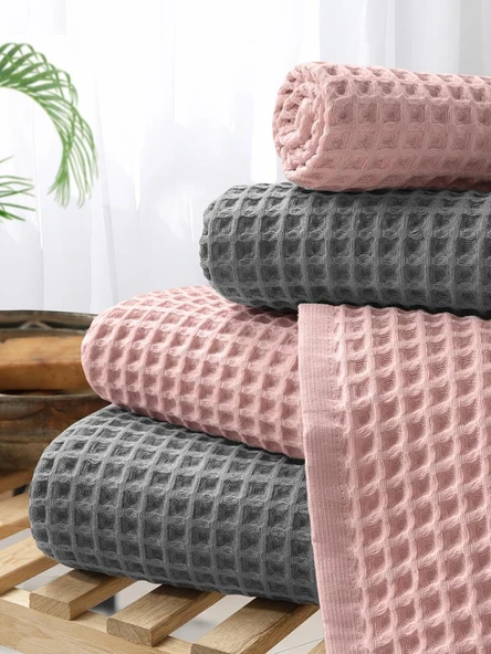 Plaj Havlusu 4 Lü Havlu Takımı Torshon Korent 40x80 - 70x140 - 3