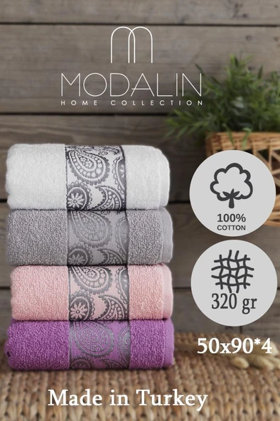 50x90 Şal 4'lü Havlu - 4