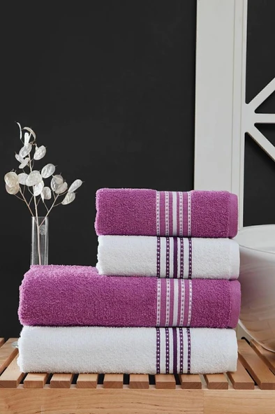 4 Lü Banyo Havlusu Seti Elvin - 70x140 - 2