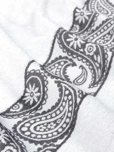 4 lü Pamuk Şal Havlu Seti Jakarlı Yumuşak Doku - Renkli 50x90 cm - 6