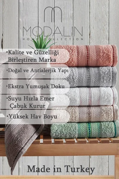 Fiona El Ve Yüz Havlu Seti 50x90 6'lı - 3