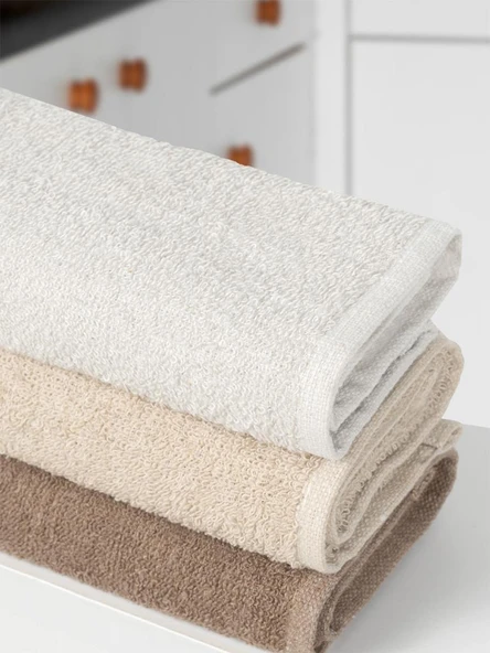 Mutfak Havlusu Seti Lina Doğal Tonlar – 4 lü Soft Touch Serisi 30x50 cm - 5