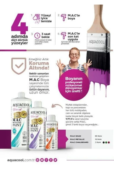 M.a.c Hobi Boyası Su Bazlı Akrilik Metalik Boya- 902 Altın Gold - 3
