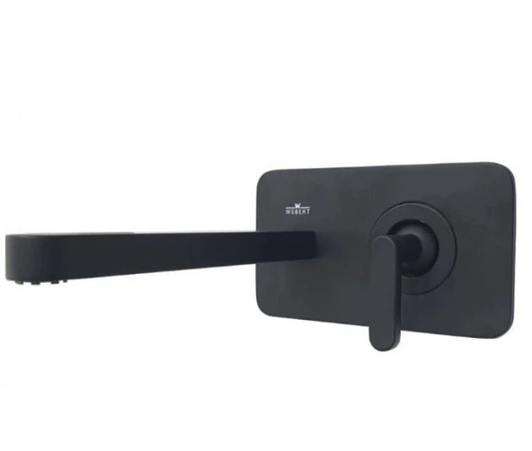 İtalyan Webert Living Ankstre Lavabo Bataryası 16 cm Mat Siyah - 2