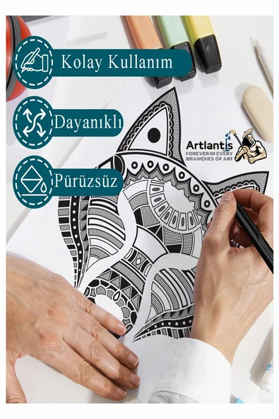 Teknik Çizim Kalemi 12 li 1 Paket Drawing Pigment Liner Eskiz Kaligrafi Kalemi Kalıcı Mürekkep Suya Dayanıklı - 5