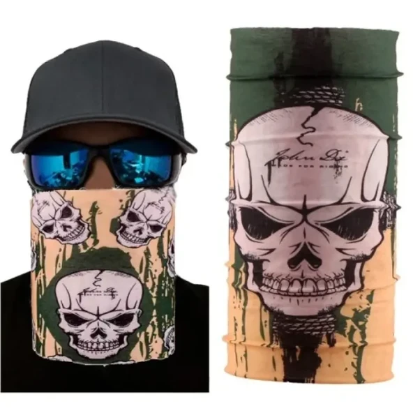 Haki Kafatası Baskılı Boyunluk (Baf,Bandana)25x48 cm