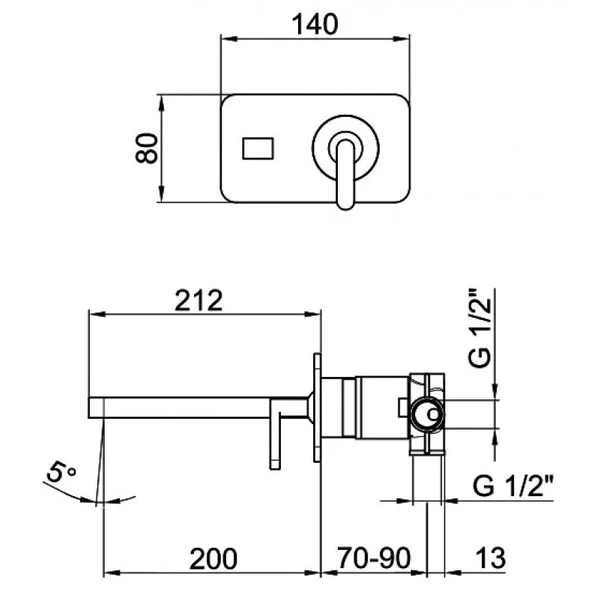 İtalyan Webert Living Ankstre Lavabo Bataryası 20 cm Krom - 3