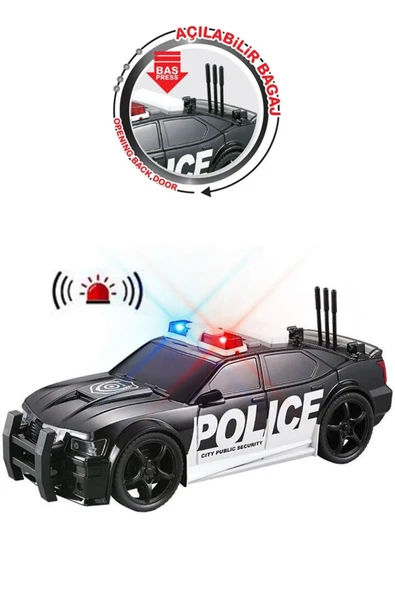 Farbu Oyuncak Polis Arabası Sesli İışıklı Pilli WY500A - 2