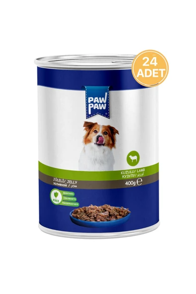 Paw Paw Kuzulu Yetişkin Köpek Konservesi 400 gr (24 Adet)