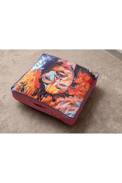 DEKORATİF ÇOK AMAÇLI AYNALI KARE 60X60 YER MİNDERİ - 2