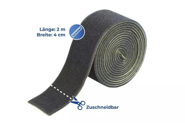 Saban Kaymaz Halı Bandı – Yapışkanlı, 200 x 4 cm, Kesilebilir Halı Kaydırmaz Şerit