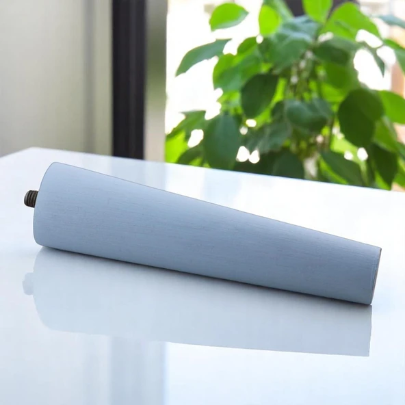 8 Adet Ahşap Ayak 15 Cm Açık Mavi M8 Civatalı Bağlantı Aparatlı Dolap Mobilya Koltuk Kanepe Destek Ayağı Ayakları - Resim 5