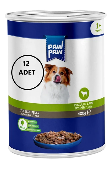 Kuzu Etli Yetişkin Köpek Konservesi 400Gr 12'li
