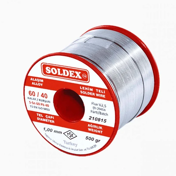 Lehim Teli Kurşunlu SN 60 PB 40 1,00mm 500Gr 60/40