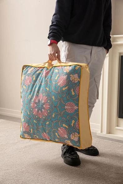 DEKORATİF ÇOK AMAÇLI AYNALI KARE 60X60 YER MİNDERİ - 6