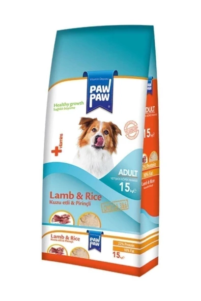 Paw Paw Kuzu Etli Ve Pirinçli Yetişkin Köpek Maması 15 Kg - 1