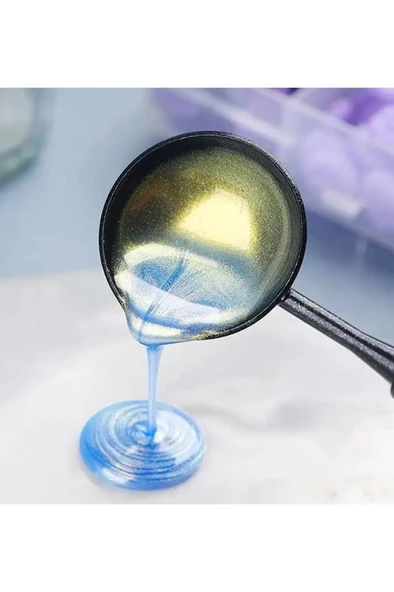 Ahşap Sap Mum Mühürü Eritme Kaşığı Teflon Kaplama Yapışmaz Yüzey - Resim 4