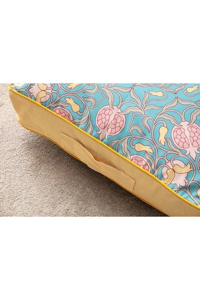 DEKORATİF ÇOK AMAÇLI AYNALI KARE 60X60 YER MİNDERİ - 9