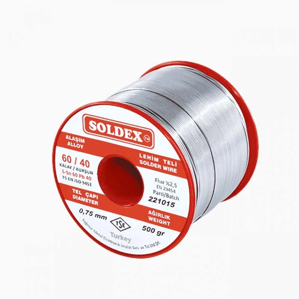 Lehim Teli Kurşunlu SN 60 PB 40 0,75mm 500Gr 60/40