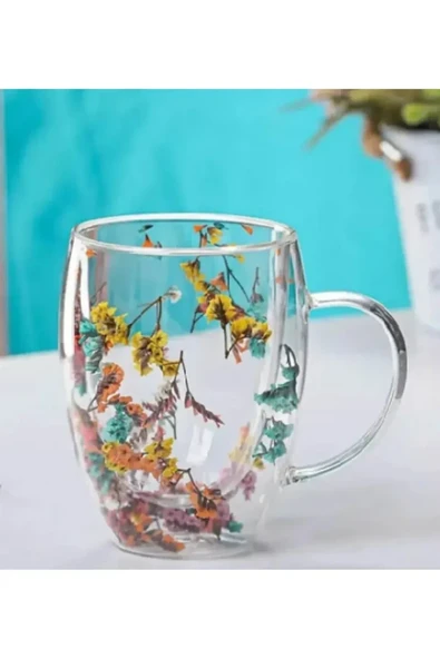 Tutku 350 ml Çift Cidarlı Cam Kupa