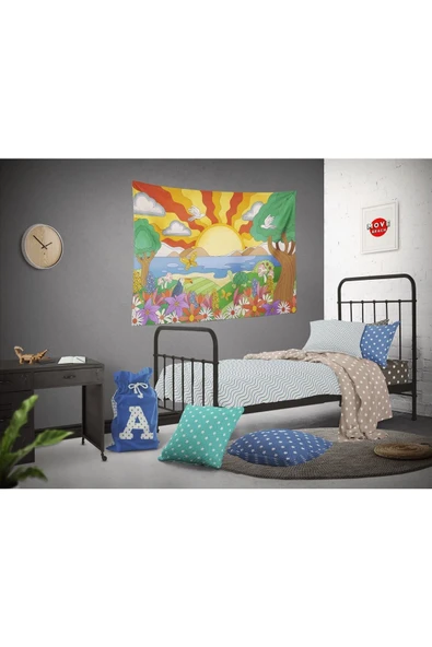 move home Desenli Kumaş Duvar Örtüsü,duvar Halısı - 4