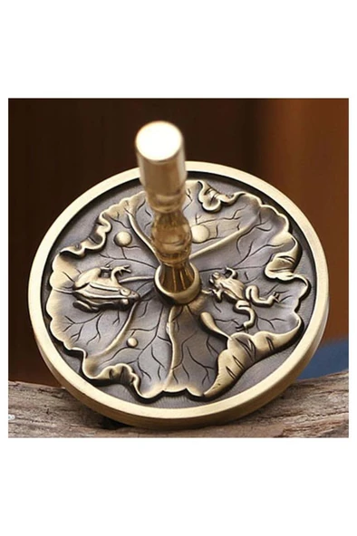 Mühür Mumu Pirinç Damga 50mm 3D Su Zambağı A Desen Pirinç Saplı
