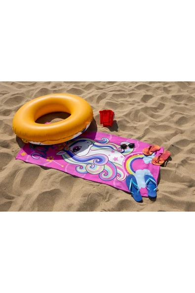 Movekids Unicorn Desenli Çocuk Plaj Havlusu - 5