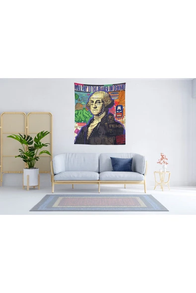 move home Desenli kumaş duvar örtüsü,duvar halısı - 2