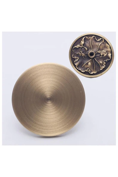 Mühür Mumu Pirinç Damga 50mm 3D Su Zambağı A Desen Pirinç Saplı - 6