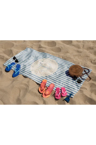 MoveBeach Desenli Plaj Havlusu, Banyo Havlusu - 5