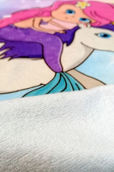 MoveBeach Unicorn Desenli Çocuk Plaj Havlusu, Banyo Havlusu - 4