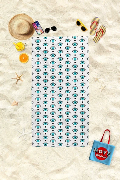 MoveBeach Desenli Plaj Havlusu, Banyo Havlusu