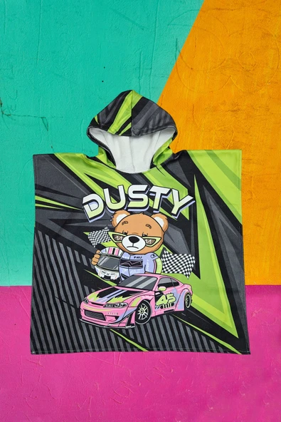 MoveBeach Desenli Çocuk Panço Plaj Havlusu