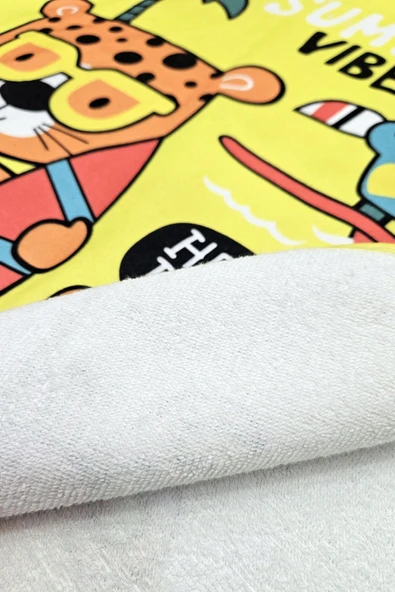 MoveBeach Desenli Çocuk Panço Plaj Havlusu - 4