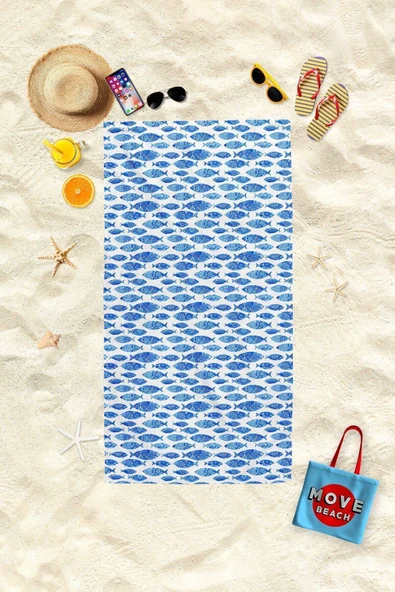 MoveBeach Desenli Plaj Havlusu, Banyo Havlusu ürün görseli