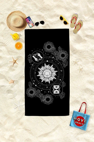 MoveBeach Desenli Plaj Havlusu, Banyo Havlusu